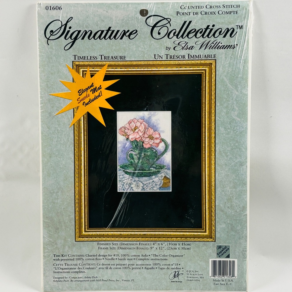 Elsa Williams Timeless Treasure Counted Cross Stitch Kit 01606 Flowers Pitcher